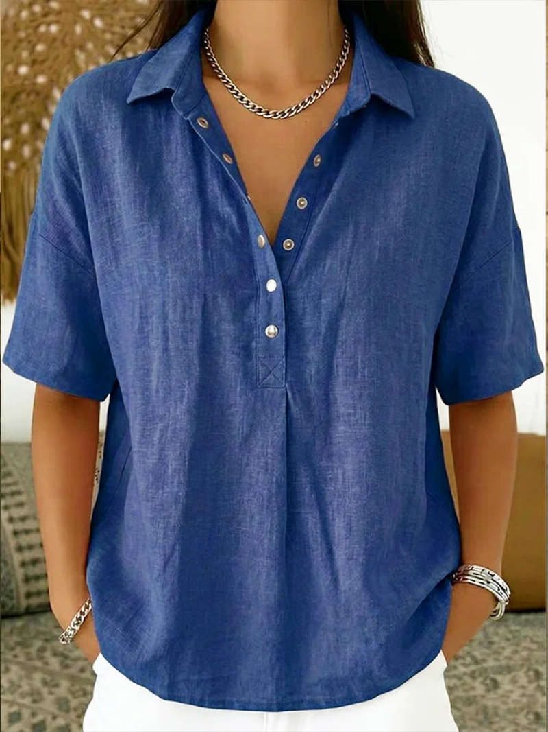 Charlotte | Relaxed Short-Sleeve Blouse